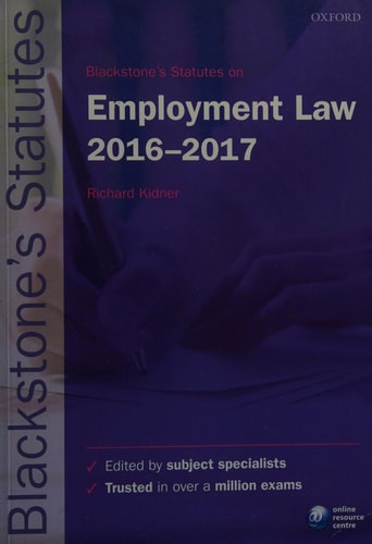 Blackstone's Statutes on Employment Law