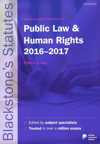 Blackstone's Statutes on Public Law & Human Rights