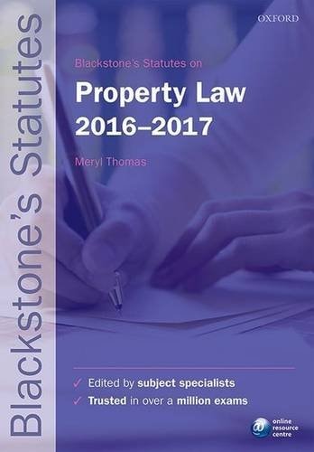 Blackstone's Statutes on Property Law