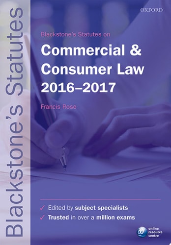 Blackstone's Statutes on Commercial & Consumer Law