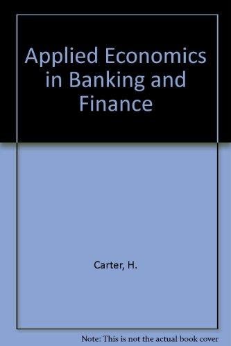 Applied Economics in Banking and Finance