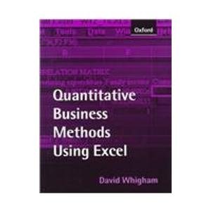Quantitative Business Methods Using Excel