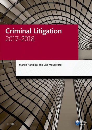 Criminal Litigation: Legal Practice Course Manuals
