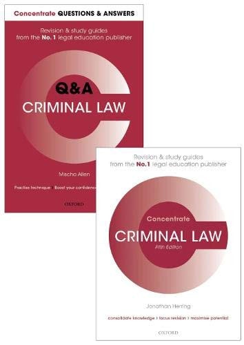 Criminal Law Revision Pack: Law Revision and Study Guide