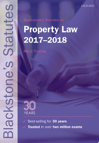 Blackstone's Statutes on Property Law