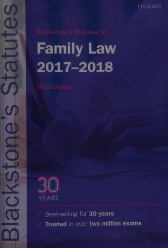 Blackstone's Statutes on Family Law