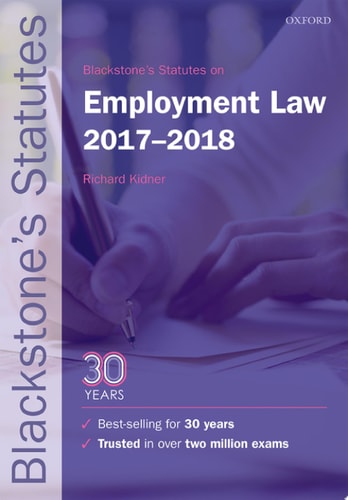 Blackstone's Statutes on Employment Law