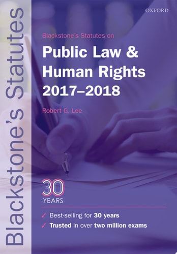 Blackstone's Statutes on Public Law & Human Rights
