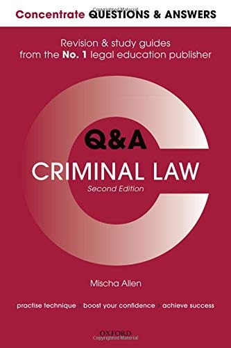 Concentrate Q&A Criminal Law: Law Revision and Study Guide