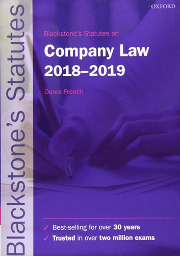 Blackstone's Statutes on Company Law