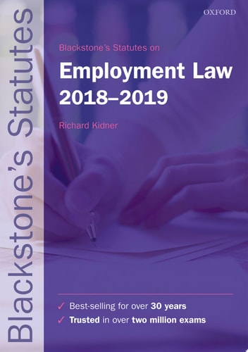 Blackstone's Statutes on Employment Law