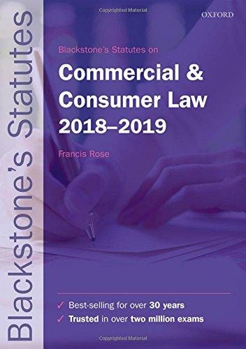 Blackstone's Statutes on Commercial & Consumer Law