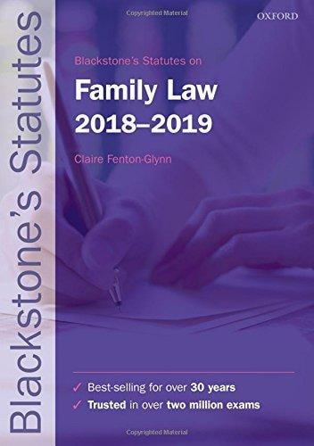 Blackstone's Statutes on Family Law