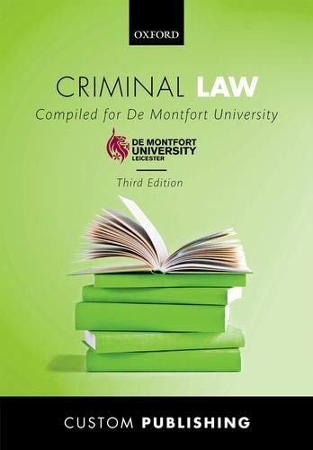 Criminal Law: De Montfort University