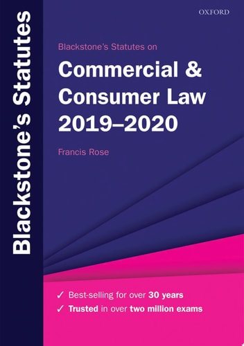 Blackstone's Statutes on Commercial & Consumer Law