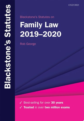 Blackstone's Statutes on Family Law 2019-2020