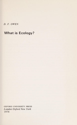 What Is Ecology?