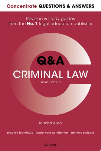 Concentrate Questions and Answers: Criminal Law