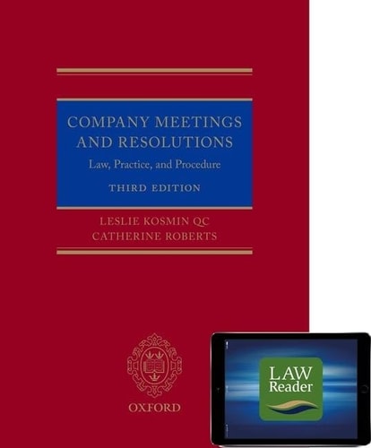 Company Meetings and Resolutions: Law, Practice, and Procedure