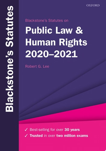 Blackstone's Statutes on Public Law & Human Rights
