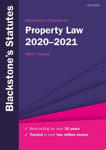 Blackstone's Statutes on Property Law