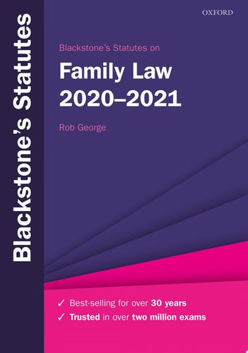 Blackstone's Statutes on Family Law