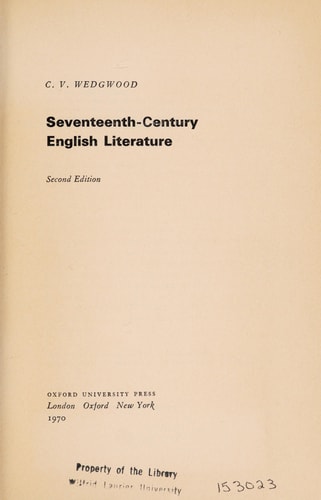 Seventeenth-Century English Literature
