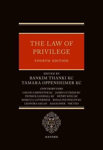 The Law of Privilege