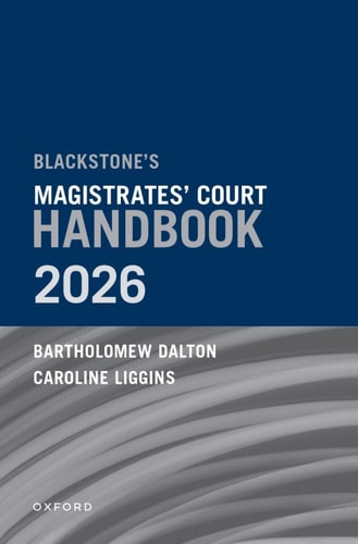 Blackstone's Magistrates' Court Handbook 2025