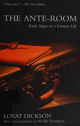 The Ante-Room: Early Stages in a Literary Life