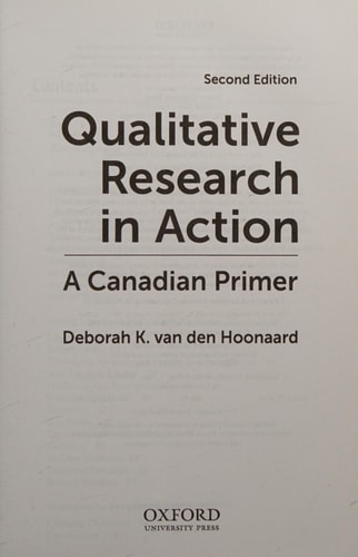 Qualitative Research in Action: A Canadian Primer