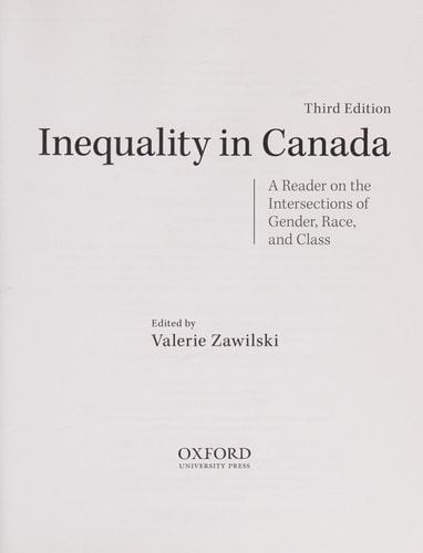 Inequality in Canada: A Reader on the Intersection