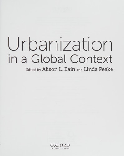 Urbanization in a Global Context