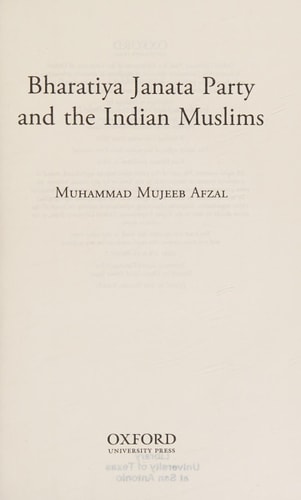 Bharatiya Janata Party and the Indian Muslims