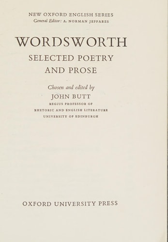 Selected Poetry and Prose