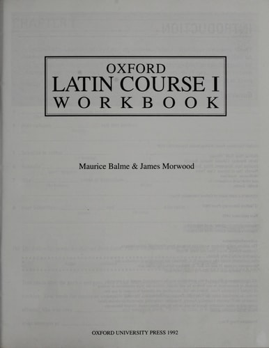 Oxford Latin Course I Workbook