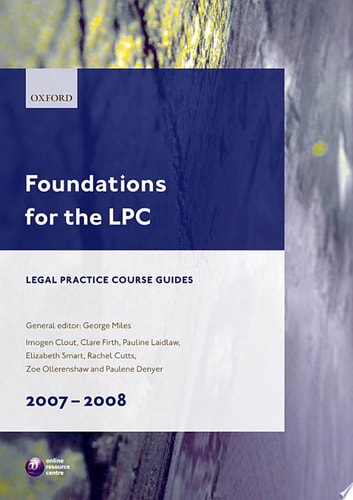 Foundations for the LPC: Legal Practice Course Guides