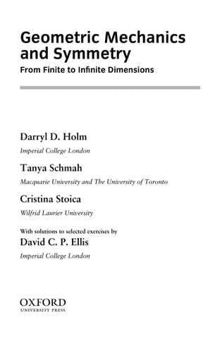 Geometric Mechanics and Symmetry: From Finite to Infinite Dimensions