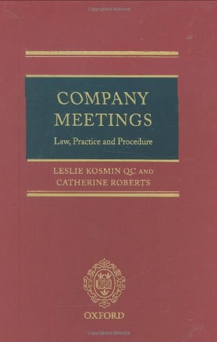 Company Meetings: Law, Practice and Procedure
