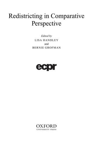 Redistricting in Comparative Perspective