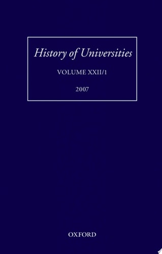 History of Universities: Volume XXII/1