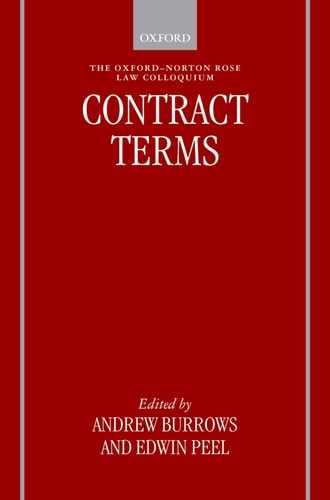Contract Terms: Oxford-Norton Rose Law Colloquium