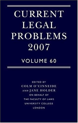 Current Legal Problems 2007: Volume 60