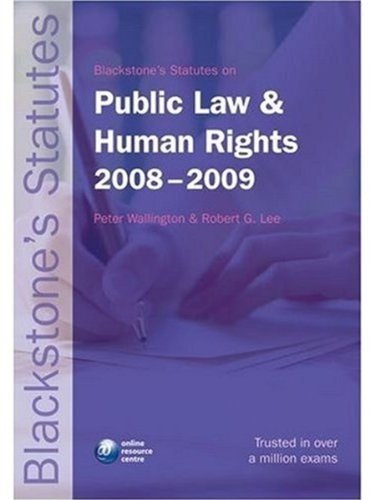 Blackstone's Statutes on Public Law and Human Rights