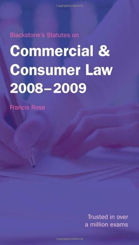 Blackstone's Statutes on Commercial and Consumer Law