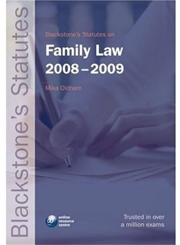 Blackstone's Statutes on Family Law