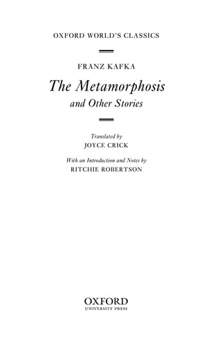 The Metamorphosis and Other Stories