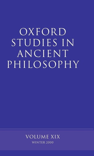Oxford Studies in Ancient Philosophy: Volume XIX