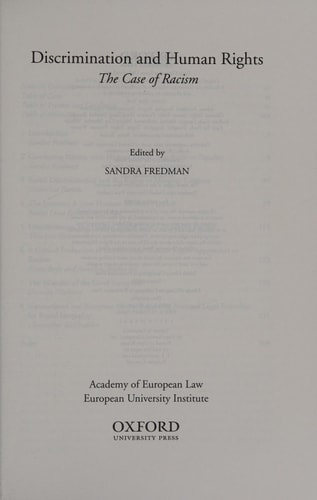 Discrimination and Human Rights: The Case of Racism