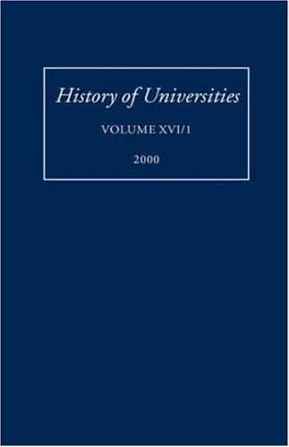 History of Universities: Volume XVI (1)